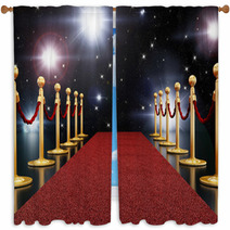 Red Carpet Night Window Curtains 65577566