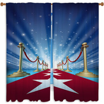 Red Carpet To Movie Stars Window Curtains 40014226