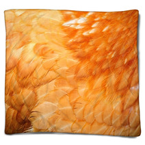 Red Chicken Feathers Close-Up Blankets 50071388