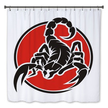 Red Circle Scorpion Logo Bath Decor 97233033