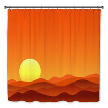 Red Desert Bright Sunrise Bath Decor 67464516