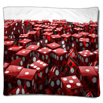 Red Dice Pile Blankets 50423938