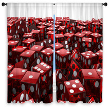 Red Dice Pile Window Curtains 50423938
