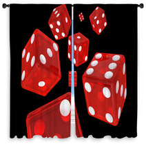 Red Dice Window Curtains 59849626