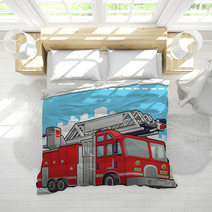 Red Fire Truck Or Fire Engine Bedding 54870864