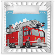 Red Fire Truck Or Fire Engine Nursery Decor 54870864