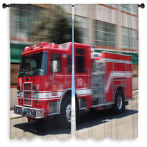 Red Fire Truck Window Curtains 1248965