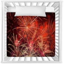 Red Fireworks In The Night Sky Nursery Decor 56742325