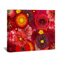 Red Flower Background Wall Art 42794243