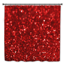 Red Glitter Background Bath Decor 59387243