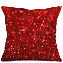 Red Glitter Background Pillows 59387243