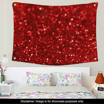 Red Glitter Background Wall Art 59387243