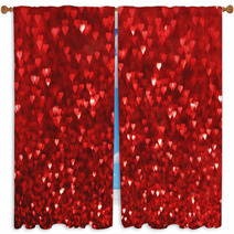 Red Glitter Background Window Curtains 59387243