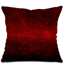 Red Grunge Background Pillows 60403546