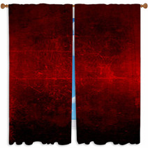 Red Grunge Background Window Curtains 60403546