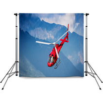 Red Helicopter Backdrops 89855584