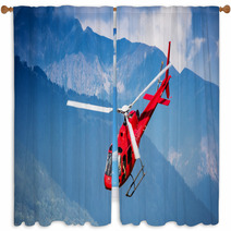 Red Helicopter Window Curtains 89855584