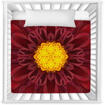 Red Mandala Concentric Flower Center Kaleidoscope Nursery Decor 66477068