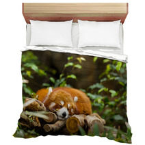 Red Panda Sleeping On The Tree Bedding 87568147