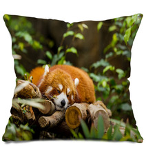Red Panda Sleeping On The Tree Pillows 87568147