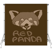 Red Panda Vintage Icon Backdrops 92577835
