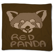 Red Panda Vintage Icon Blankets 92577835