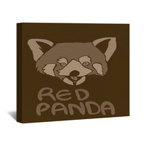 Red Panda Vintage Icon Wall Art 92577835