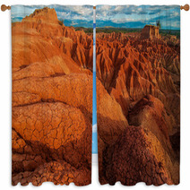 Red Rock Formations Of Tatacoa Window Curtains 45916626