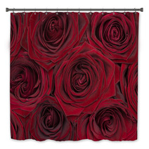 Red Rose Background Bath Decor 48253647