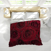 Red Rose Background Bedding 48253647