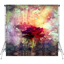 Red Rose In The Background Grunge Backdrops 56226576