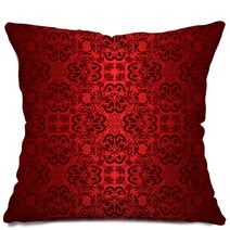 Red Seamless Wallpaper. Pillows 48321570