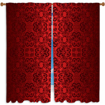 Red Seamless Wallpaper. Window Curtains 48321570