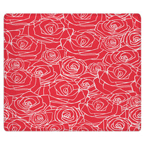 Red Simple Rose Seamless Pattern Rugs 71667748
