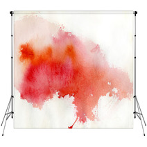 Red Spot, Watercolor Abstract Hand Painted Background Backdrops 25639683