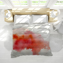 Red Spot, Watercolor Abstract Hand Painted Background Bedding 25639683