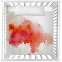 Red Spot, Watercolor Abstract Hand Painted Background Nursery Decor 25639683
