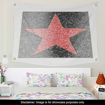 Red Star Plate Wall Art 65961067