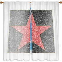 Red Star Plate Window Curtains 65961067
