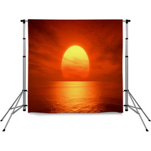 Red Sunset Backdrops 67245954
