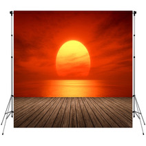 Red Sunset Backdrops 67246020
