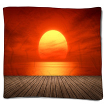 Red Sunset Blankets 67246020