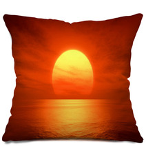 Red Sunset Pillows 67245954