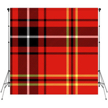 Red Tartan Traditional British Fabric Seamless Pattern, Vector Backdrops 49934655