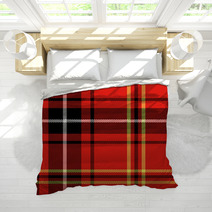 Red Tartan Traditional British Fabric Seamless Pattern, Vector Bedding 49934655