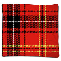 Red Tartan Traditional British Fabric Seamless Pattern, Vector Blankets 49934655