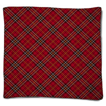 Red tartan wallpaper Blankets 59695109
