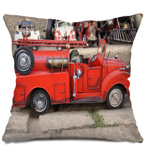 Red Toy Vintage Metal Car Firetruck Pillows 60120009
