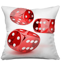 Red Tranparent Dices Pillows 45341179