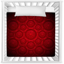 Red Velvet Background With Classic Ornament Nursery Decor 54107713
